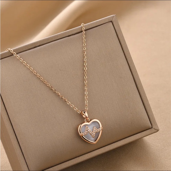 1 Heartbeat Diamond 18K Gold Plated Necklace - Picture 4 of 4